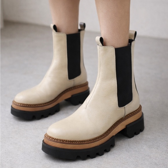 Free People Shoes - Free People Vance Double Tab Chelsea Platform boots in crackle‎ patent leather